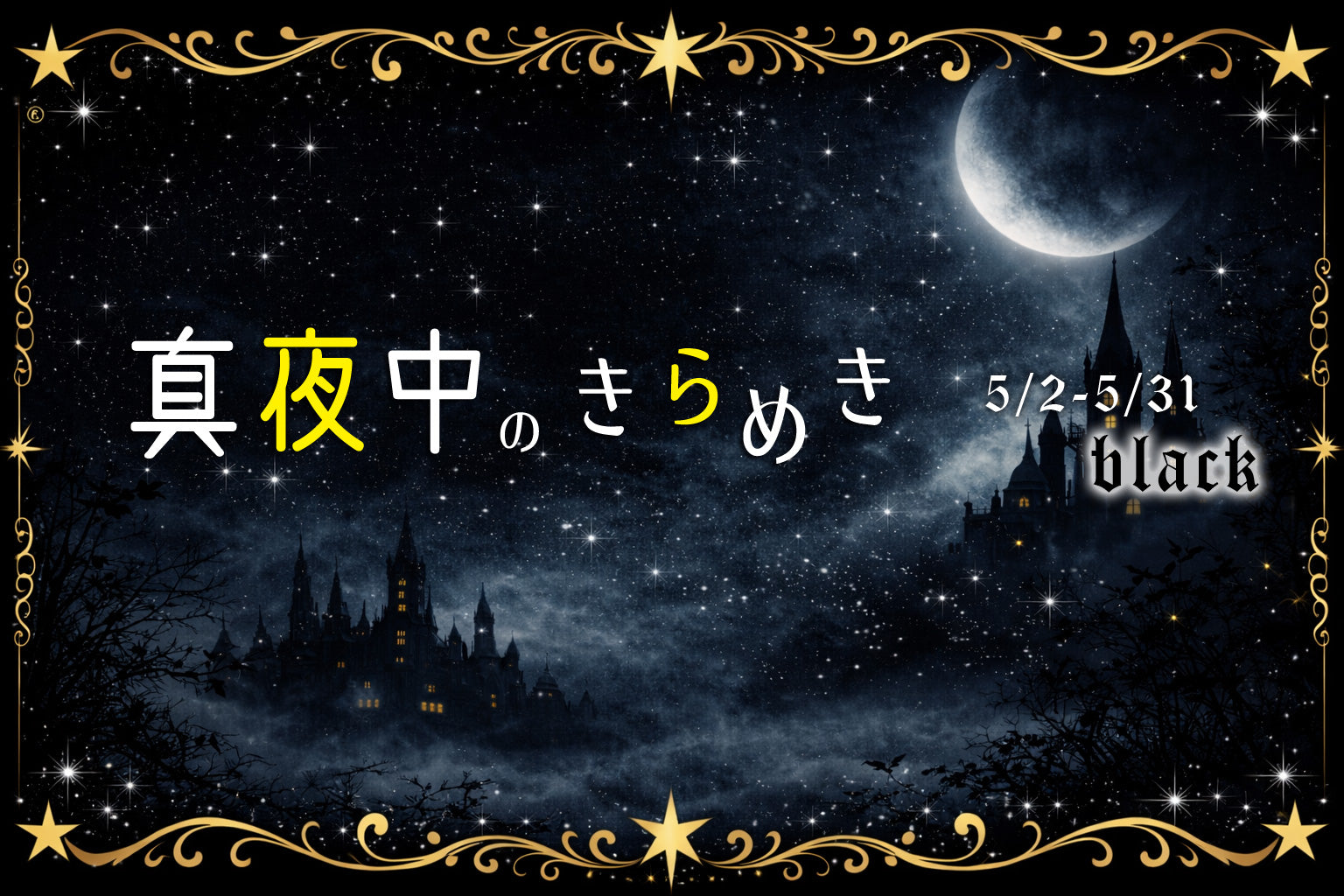 真夜中のきらめき 黒 ブラック オニキス 推しカラー バースデーギフト