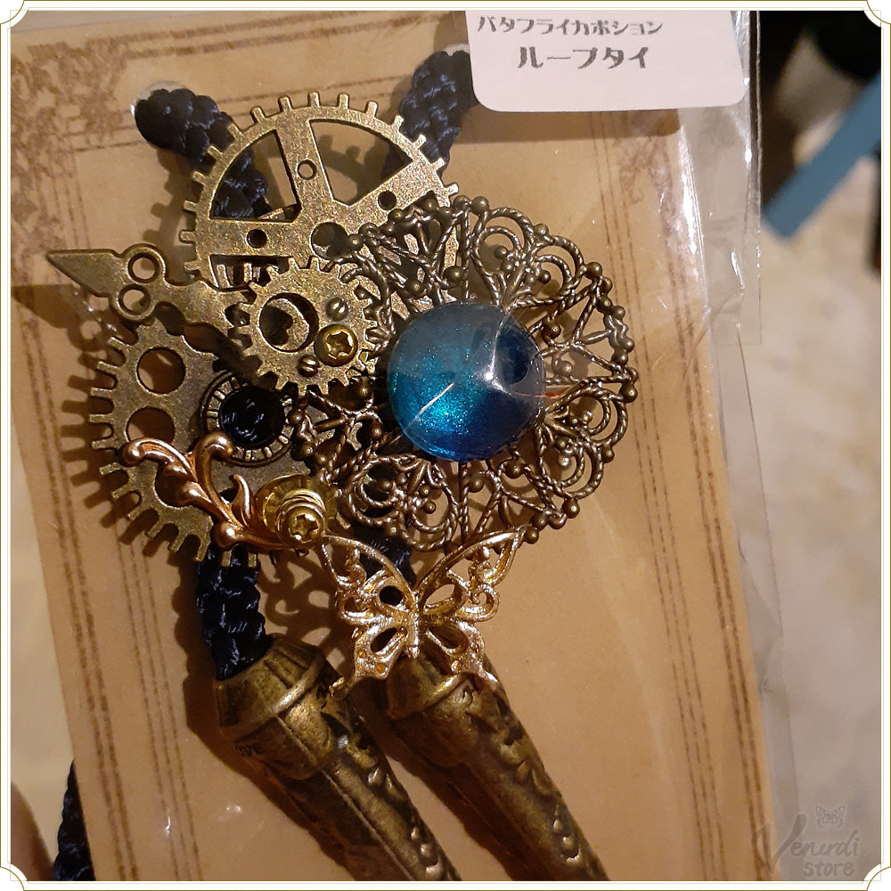 バタフライカボション ループタイ