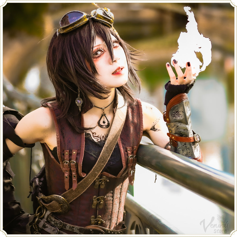 魔女の使者-首飾り-オニキス アンティークゴールド