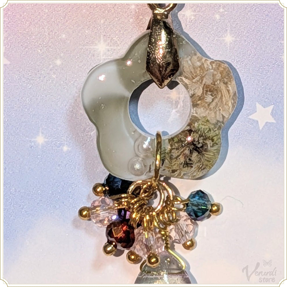 花花ジャラジャラネックレス(グリーン・60cm)