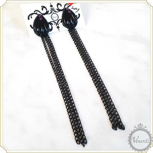 ゴシックピアス 2way/ドロップ&ロングタッセル