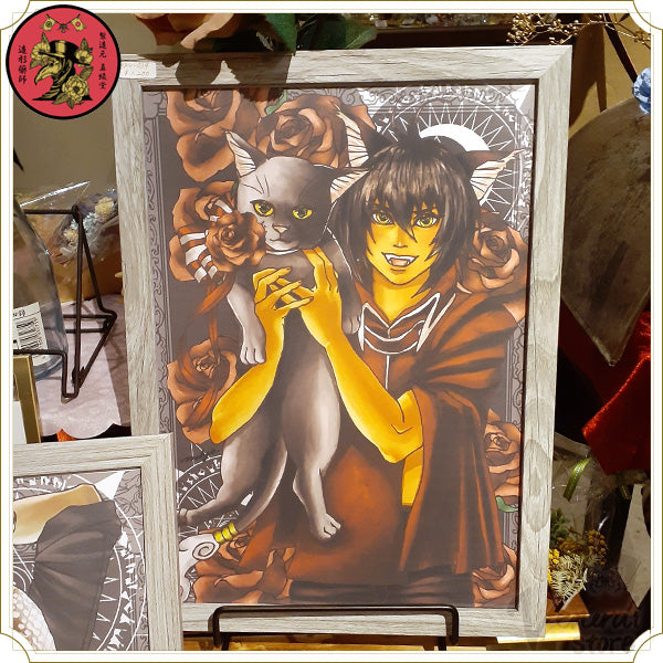 黒薔薇と魔女:使い魔の猫ロカのポスター