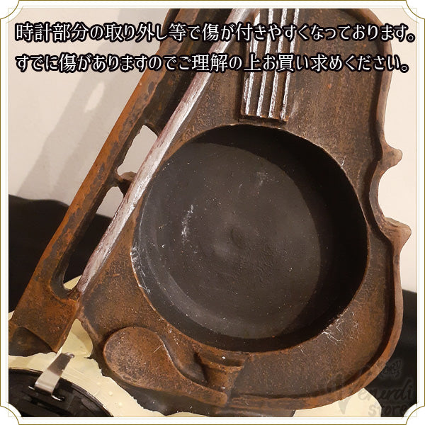 バイオリン テーブルクロック 時計装飾品