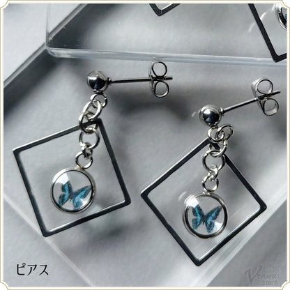アゲハ蝶イヤリング・ピアス-アオスジアゲハ-