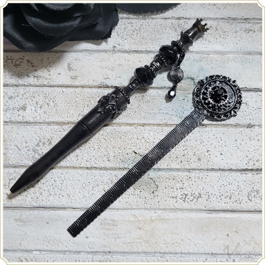 カスタムボールペン＆定規セット　ブラック