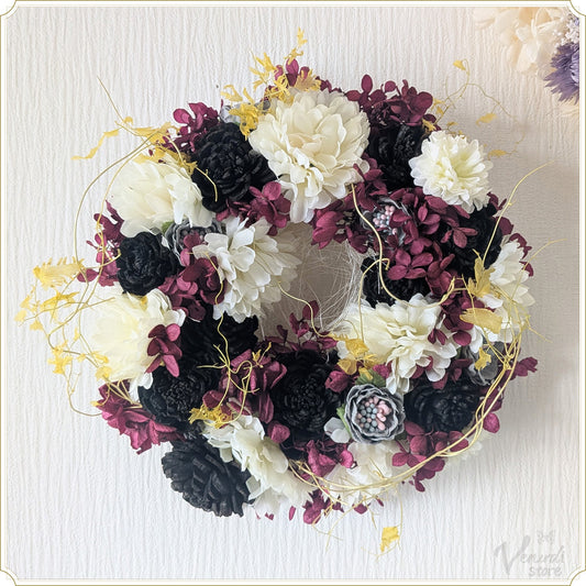 黒魔導士のリース -Preserved flowers-