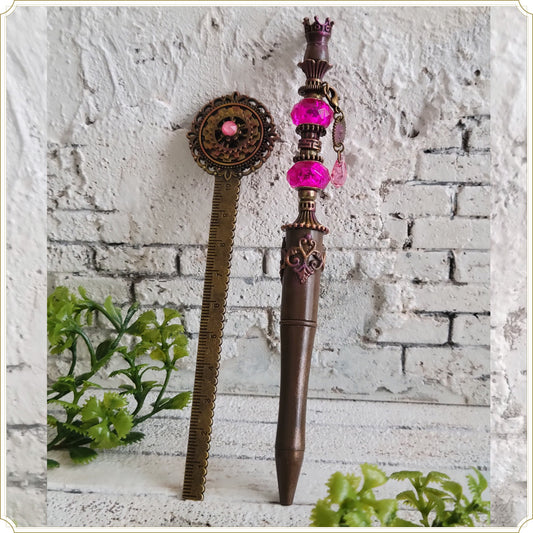 カスタムボールペン・定規セット（ピンク）