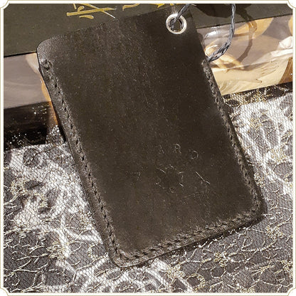 馬革 黒のパスケース