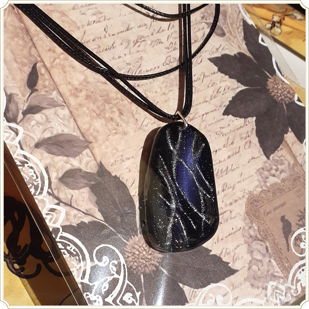 黒のきらめきネックレス（50cm）