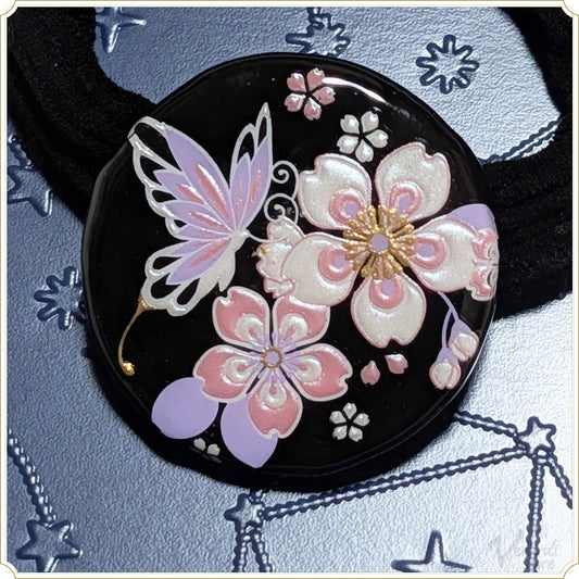 和柄 ヘアゴム（桜）