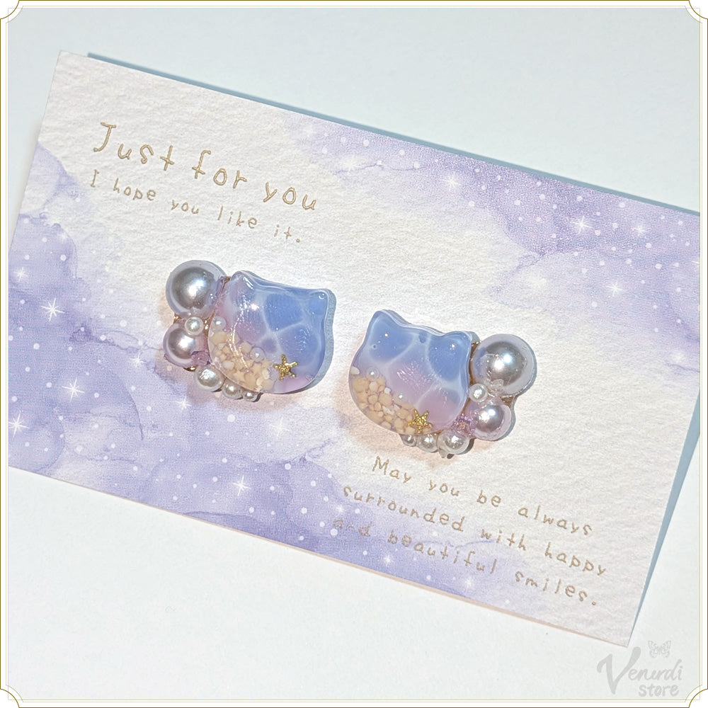 海ニャンピアス（青）