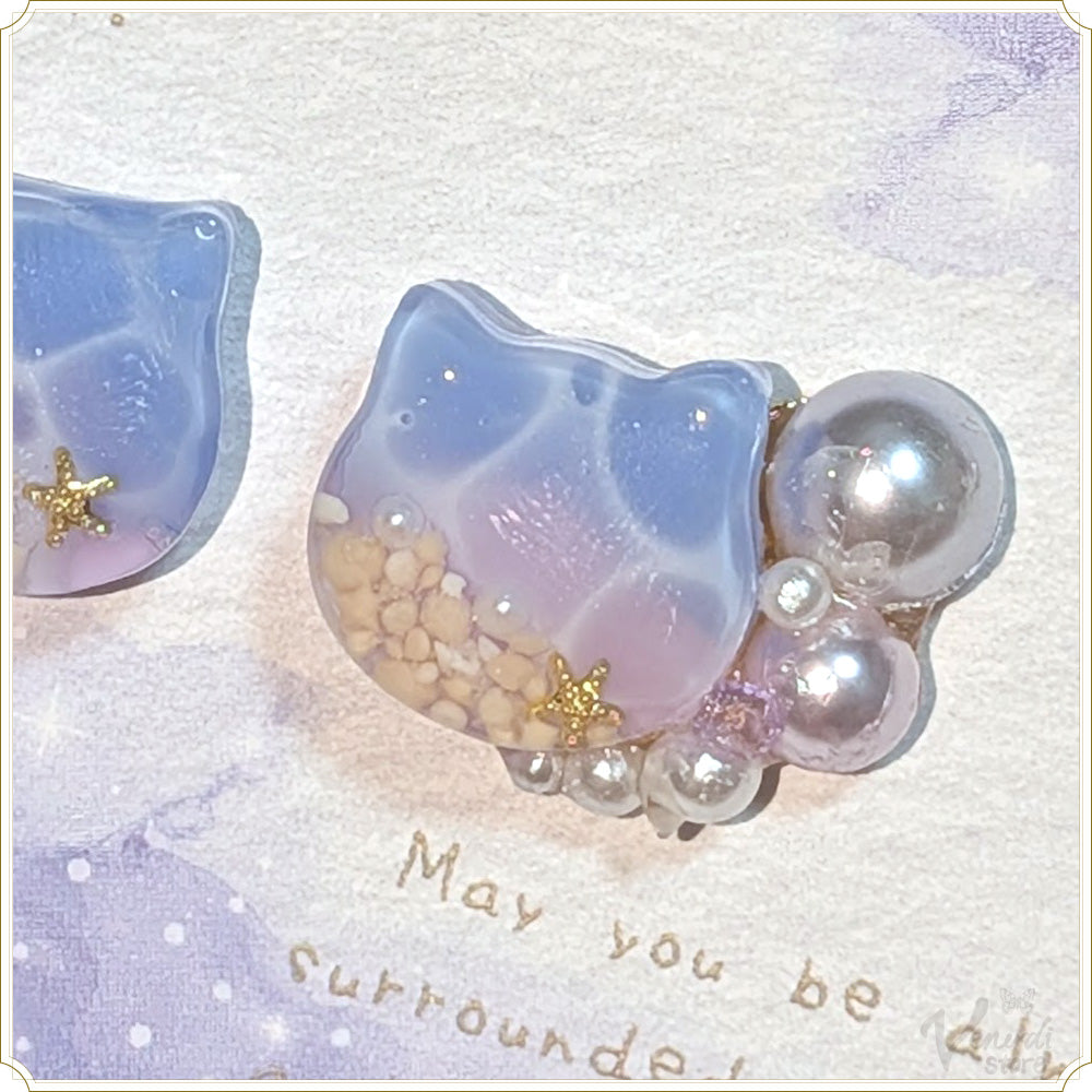 海ニャンピアス（青）