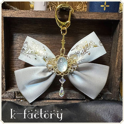 魔法石のリボンチャーム（灰白）