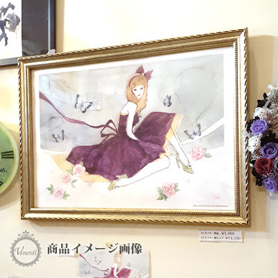 A3ポスター　蝶と薔薇
