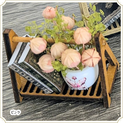 木製フラワーラックと本の虫（一段）