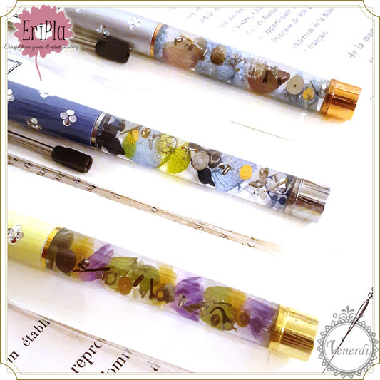 スチームパンクボールペン 花刻印（替え芯付き）