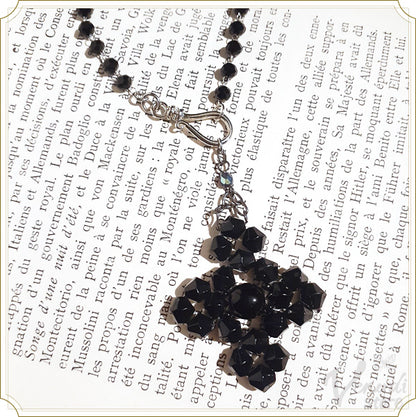 ビーズクロスペンダント ゴシック Black