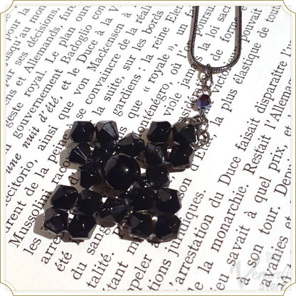 ビーズクロスペンダント シンプル Black