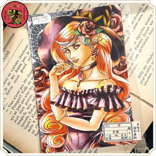 黒薔薇と魔女：魔女のアサリアのポストカード