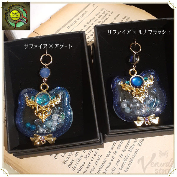Jewel Cat Amulet（サファイア）