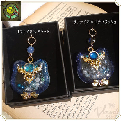Jewel Cat Amulet（サファイア）