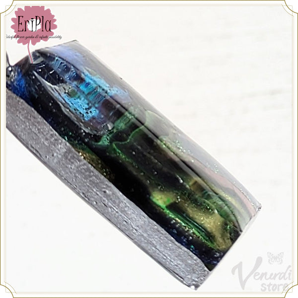 地層レジン・深海に煌めく幻の蝶のキーホルダー