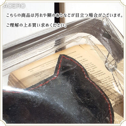 透明ポーチ　黒ネコワンポイント