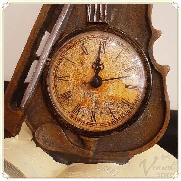 バイオリン テーブルクロック　時計装飾品