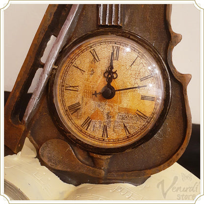 バイオリン テーブルクロック　時計装飾品