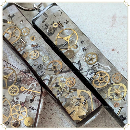 スチームパンクキーホルダー 長方形