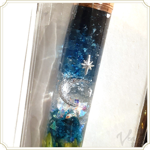本物のお花入り　レジンボールペン　猫柄
