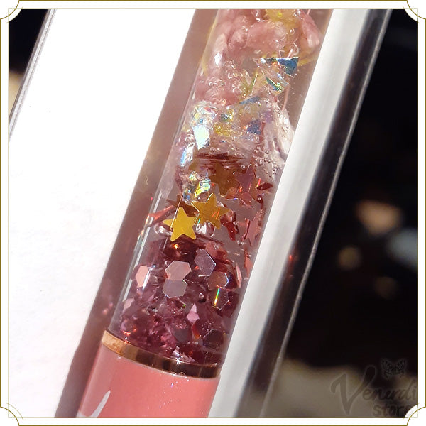 本物のお花入り　レジンボールペン　猫柄