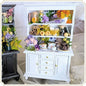 大型木製キャビネット（ホワイトカラー）両開き扉・引き出し付き