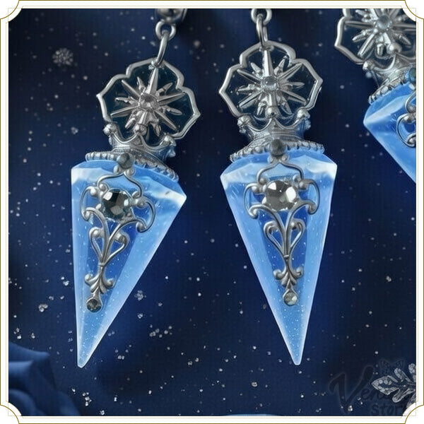 氷輝の導晶 ペンデュラム ファンタジー シルバー ネックレス お花