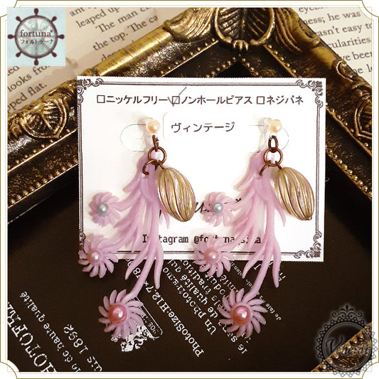 ヴィンテージ花たば ノンホール&ピアス