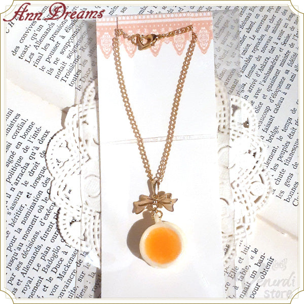 リボン紅茶ネックレス