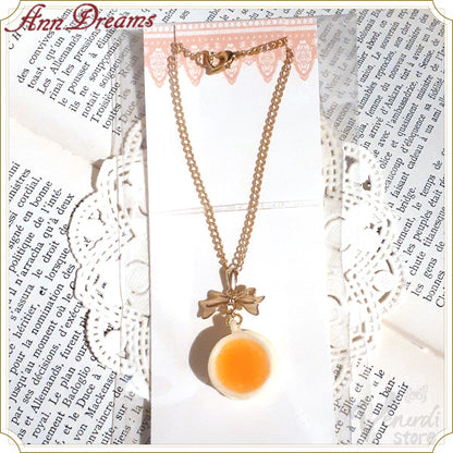 リボン紅茶ネックレス