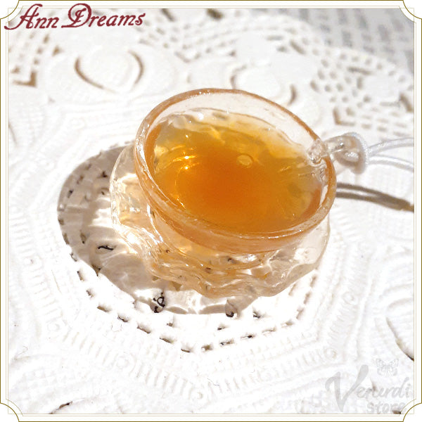 クリアティーカップ紅茶入り置物