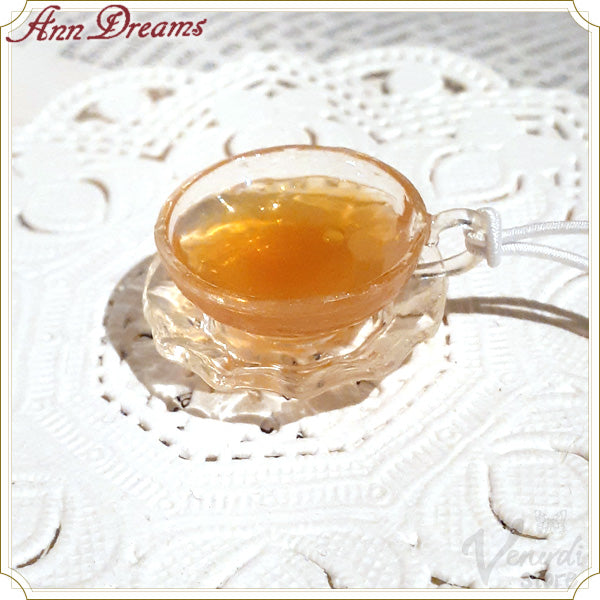 クリアティーカップ紅茶入り置物