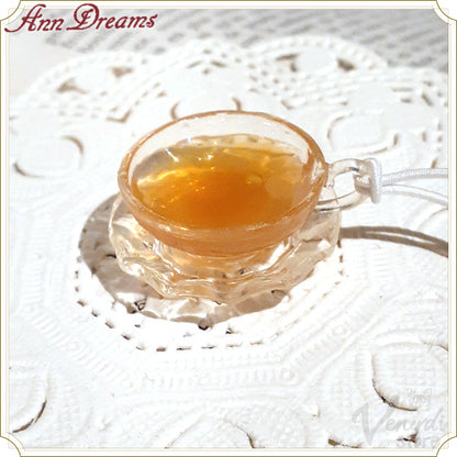 クリアティーカップ紅茶入り置物