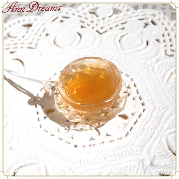クリアティーカップ(小)紅茶入り置物