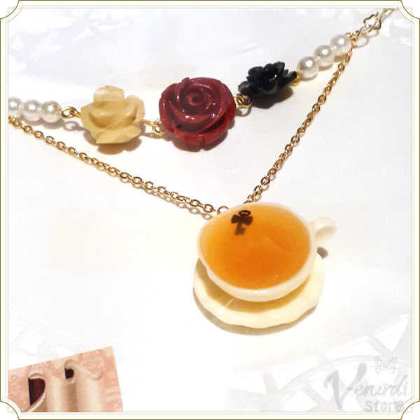 ハートの女王紅茶ネックレス