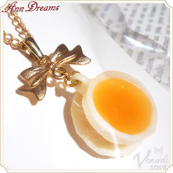 リボン紅茶ネックレス