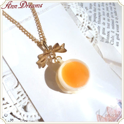 リボン紅茶ネックレス