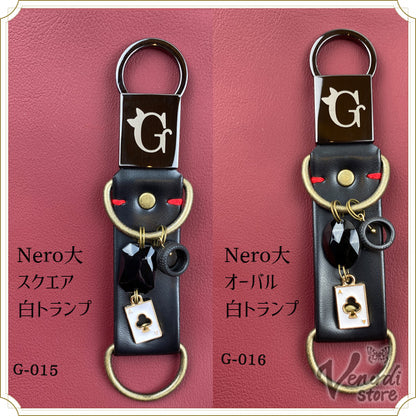 バネ式キーリング（Nero中・大・白トランプ）