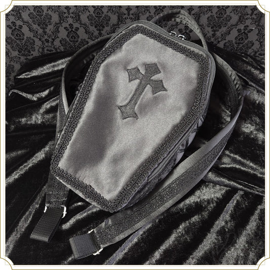 2way棺バッグ/レース十字架