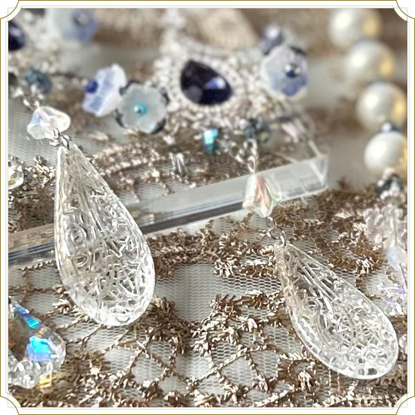 Snow flower ピアス イヤリング 18k ニッケルフリー ファンタジー