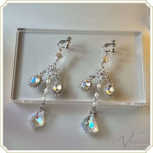 雪解け ピアス イヤリング 18k ニッケルフリー ファンタジー 大振り