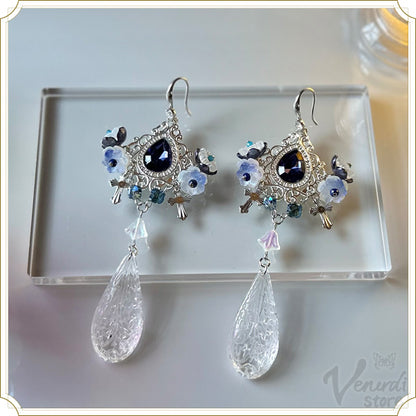 Snow flower(ピアス、18k・イヤリング、ニッケルフリー）