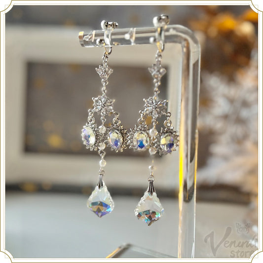 雪解け(ピアス、18k・イヤリング、ニッケルフリー）